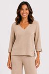 Blusa heritage pala larga amendoa